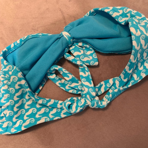 SEAHORSE STRAPLESS SWIMSUIT GAP BLUE - Picture 2 of 2